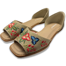 Beige with Embroidery Ladies Sandal (406.047)