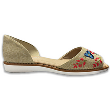 Beige with Embroidery Ladies Sandal (406.047)