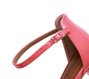 Piccadilly Coral Patent Ankle-Strap High Heel Sandals (727.022)