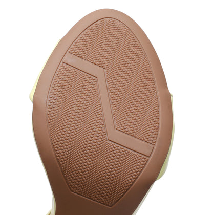 High Stiletto Heel Sandals - Lime Patent (727.022)