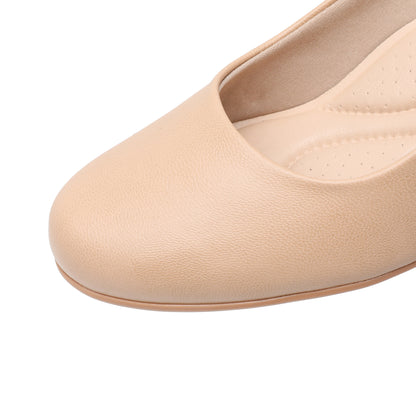 Sandra Nude Nappa Pumps for Women (110.072)