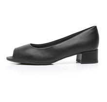 "Elegant Comfort: Piccadilly Black Peep Toe Pump Heel Shoe for Women" (114.046)