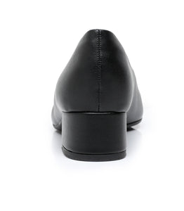 "Elegant Comfort: Piccadilly Black Peep Toe Pump Heel Shoe for Women" (114.046)