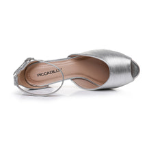 Piccadilly Silver Open-Toe Heeled Sandals (114.045)