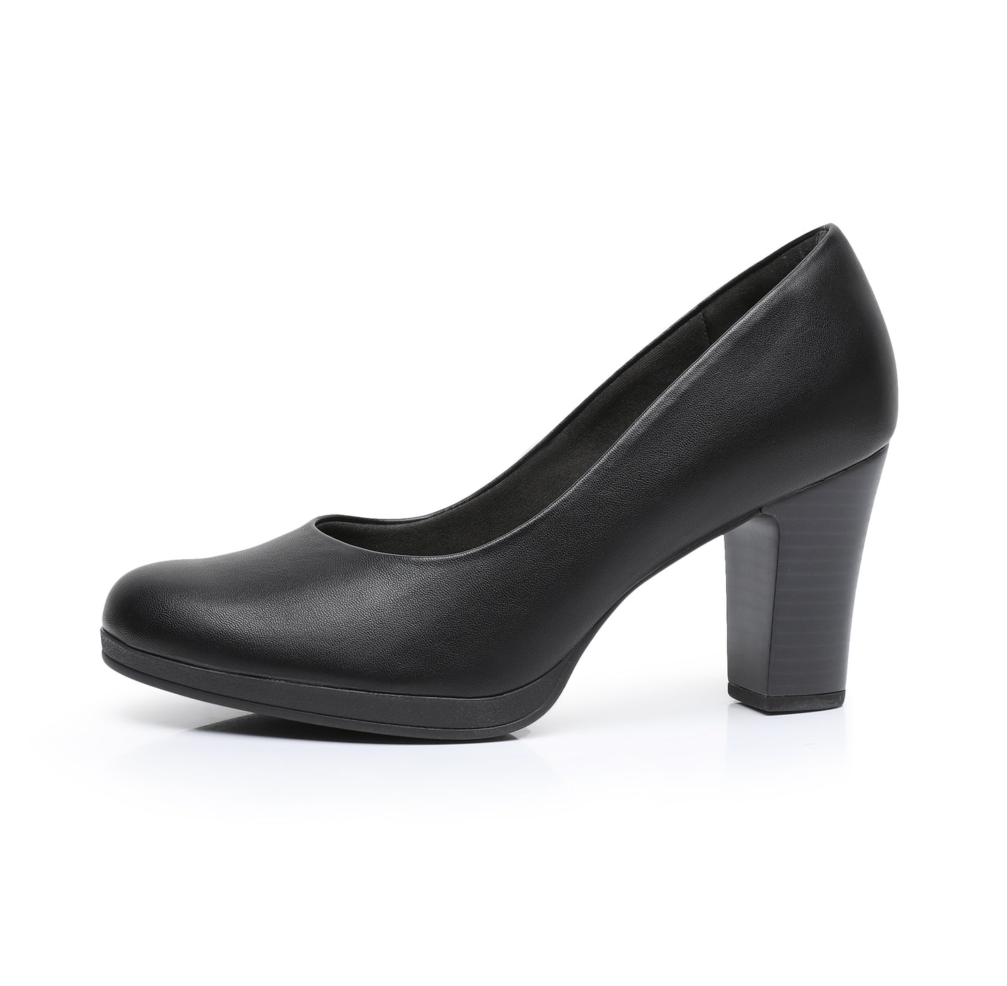 女款黑色納帕高跟鞋 (130.185) 