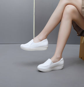 Piccadilly White Nappa Slip-On Shoes (214.026)