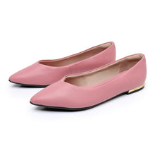 Piccadilly Dark Pink Pointed Toe Flat Shoe with Decorative Heel (274.054)