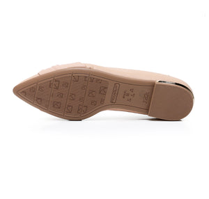 Piccadilly Nude Pointed Toe Shoe with Decorative Heel Flat for Women (274.064)