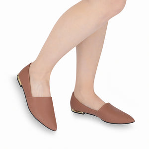 女式棕色平底鞋 (274.074)