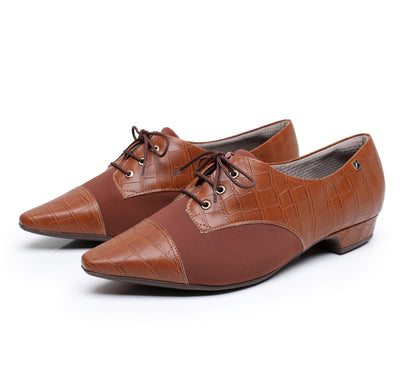 Coffee Lace-Up Flats for Women (278.019)