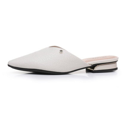 Voguish Mule Flats - White (279.001-12)