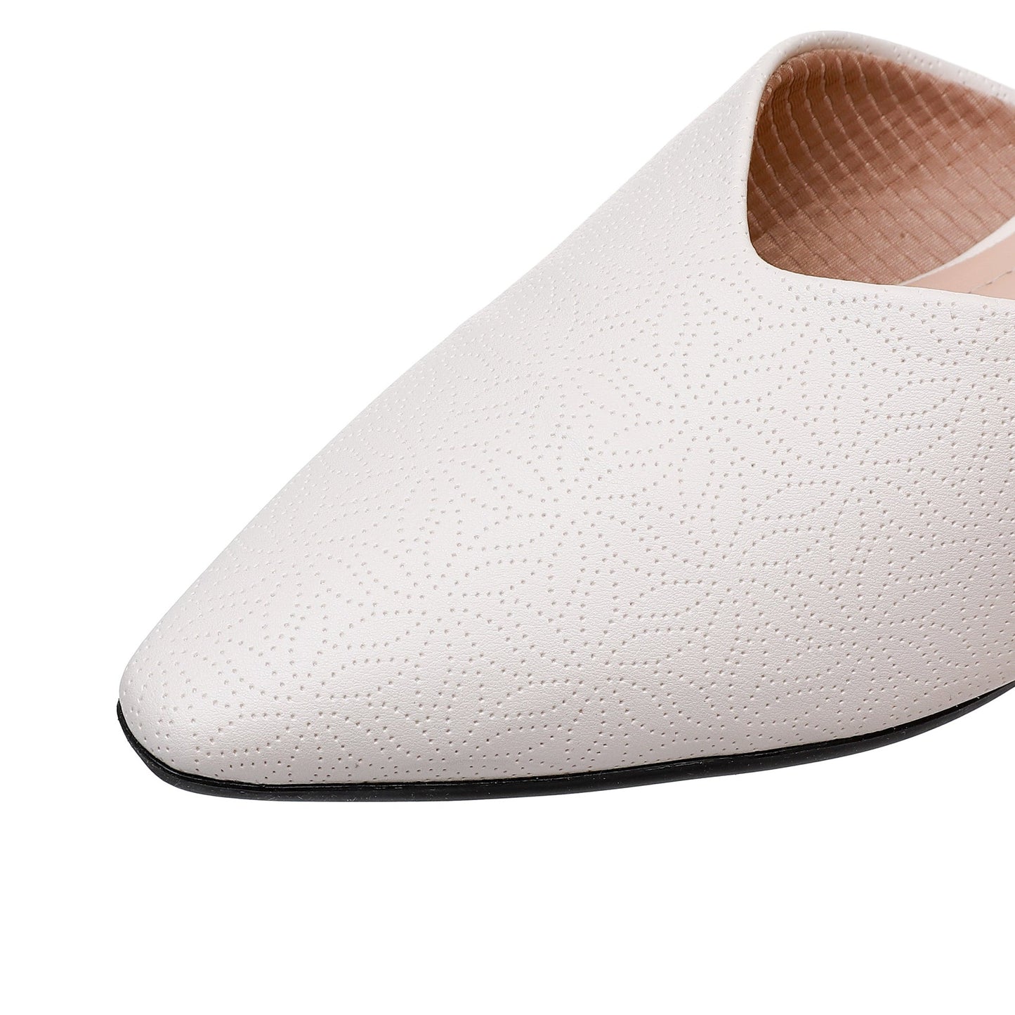 Voguish Mule Flats - White (279.001-12)