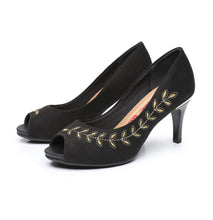 Black Peep Toe Pumps for Women (362.047) - Simply Shoes Hong Kong