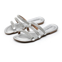 Piccadilly Silver Women's Triple Strap Embellished Sandal (425.071)
