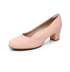 Piccadilly Peach PUMP Comfort Shoes with a Block Heel (110.072)