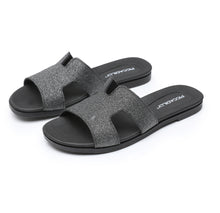 Piccadilly Grey Open Toe Slip-On Flat Sandals (418.048)