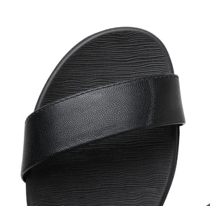 "Step into Summer Comfort: Piccadilly Black Strappy Soft Sandals" (418.059)