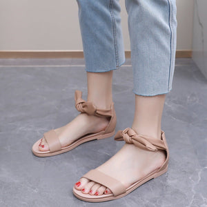 Wrapped Around Flat Sandals - Nude (418.059)