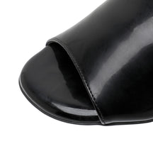 女用黑色漆皮涼鞋 (558.011) 