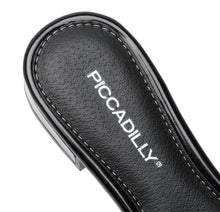 Piccadilly Black Patent Trendy-Slide with Deco Heel for Women (558.011)