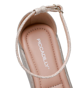 Glitter Champagne Platform Sandals for Women (580.003)