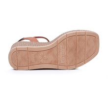 Piccadilly Brown Square toe Platform Sandal with Cushioned Footbed for Women (580.004)