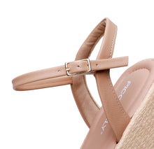"Stylish and Supportive: Piccadilly NUDE Wide-Fit Platform Sandals" (580.005)