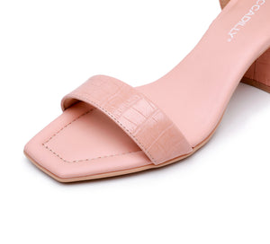 女桃色納帕革涼鞋 (626.019) 