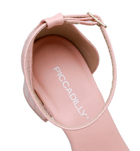 Piccadilly Peach Nappa Square Toe Sandal with Covered Heel Counter (626.019)