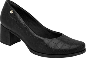 女款黑色 Croco 高跟鞋 (654.007) 