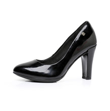 Piccadilly Ladies Black Patent Hi Heel Pumps (695.001)