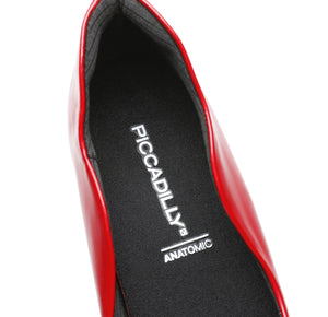 "Step into Confidence: Piccadilly Ladies Red Patent Hi Heel Pumps" (695.009)