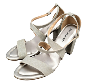 Glitter Silver High Heel Sandals for Womens (727.047)