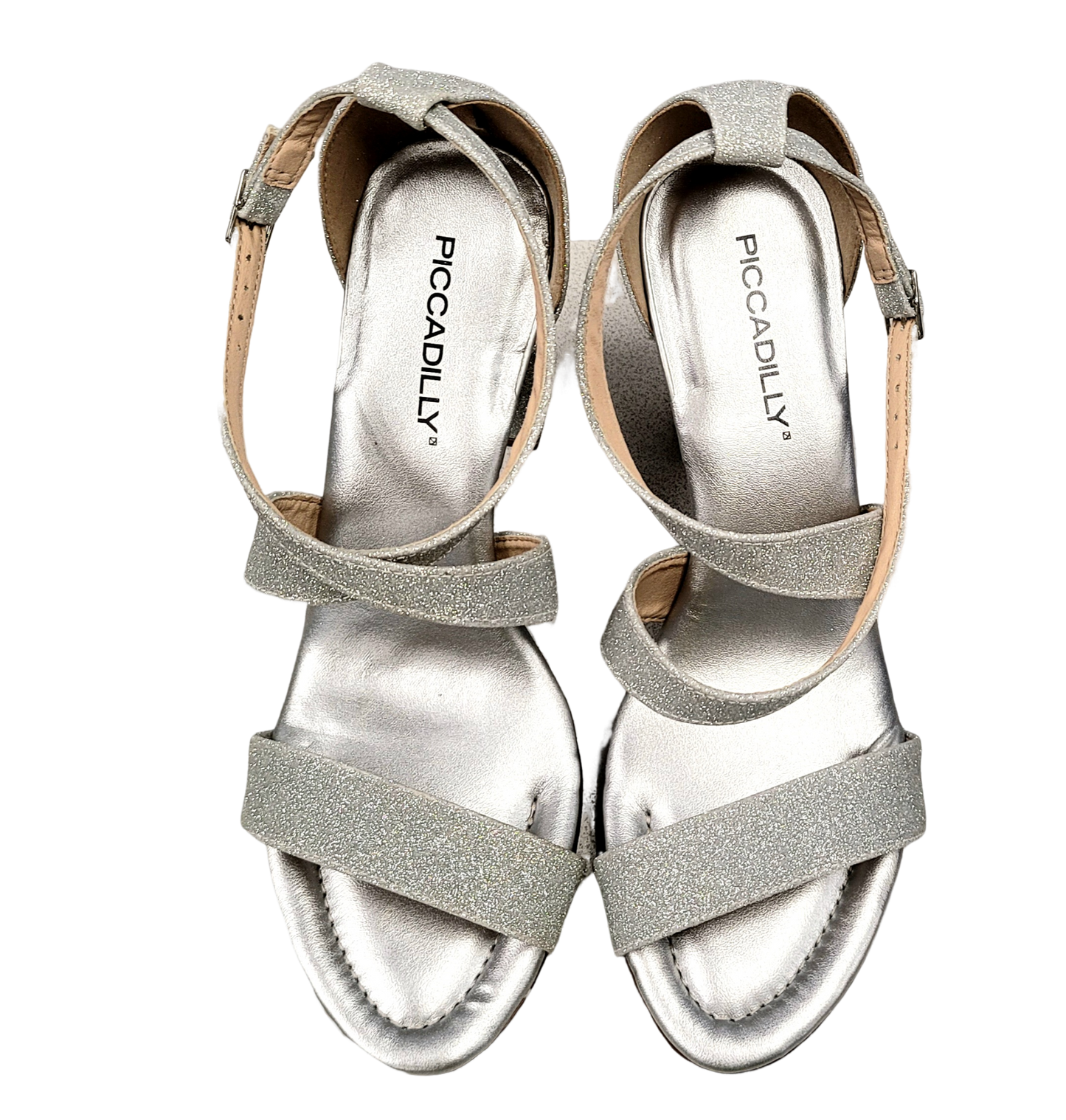 Glitter Silver High Heel Sandals for Womens (727.047)