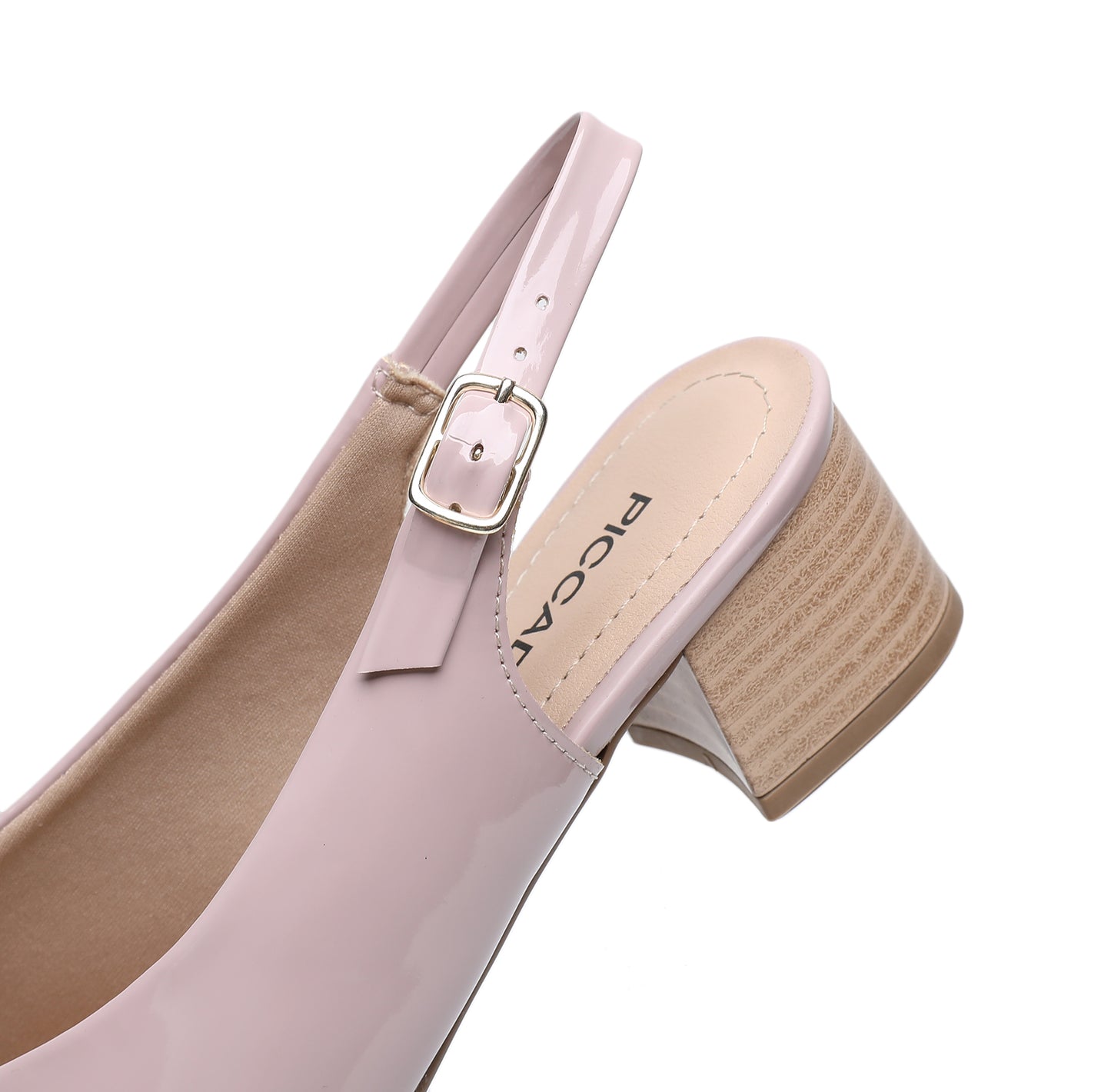 Lavender Patent Sling Back Pumps for Women (739.031)