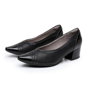 Piccadilly Black Women's Block Heel Shoes (744.082)