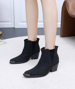 Piccadilly Ladies Vintage Ankle Booties with Stylish Toe Pull-On Heels (761.009)