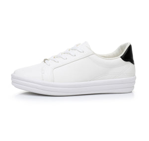 Piccadilly White & Black Lightweight Women's Lace-Up Sneakers (851.003)
