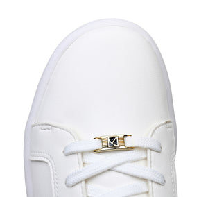 女式白色和金色運動鞋 (851.003) 