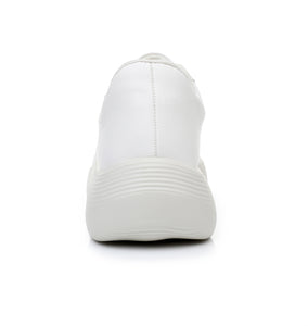 "Step in Comfort: Piccadilly White Women's Wide Fit Lace-Up Sneaker with Arch Support" (936.007)