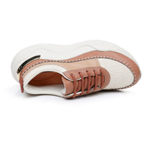Piccadilly White & Brown Women's Wide Fit Lace-Up Sneaker with Arch Support (939.005)