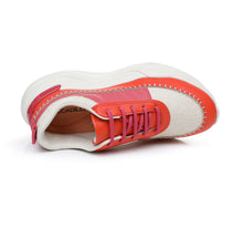 Piccadilly Pink & Coral Women's Wide Fit Lace-Up Sneaker with Arch Support (939.005)