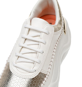 女式白色和金色運動鞋 (939.005) 