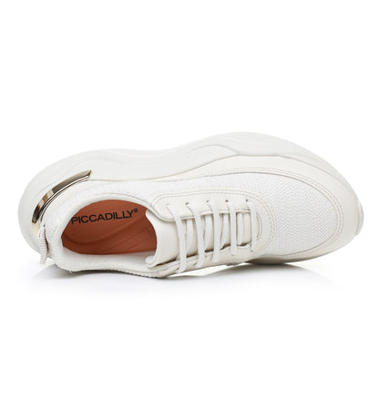 White & Natural Sneakers for Women (939.005)