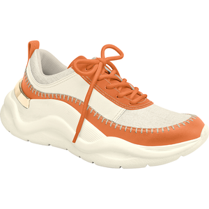 女式白色和橘色運動鞋 (939.005) 