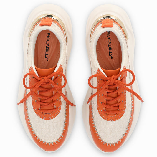 White & Orange Sneakers for Women (939.005)