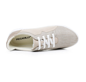 Piccadilly Taupe Women's Original Soft Sneaker with Elastic Lace (970.055)