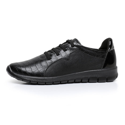 Black Croco Sneakers for Women (970.055)