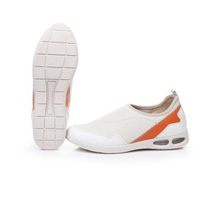 女式白色和橘色運動鞋 (979.043) 