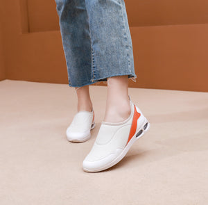 女式白色和橘色運動鞋 (979.043) 